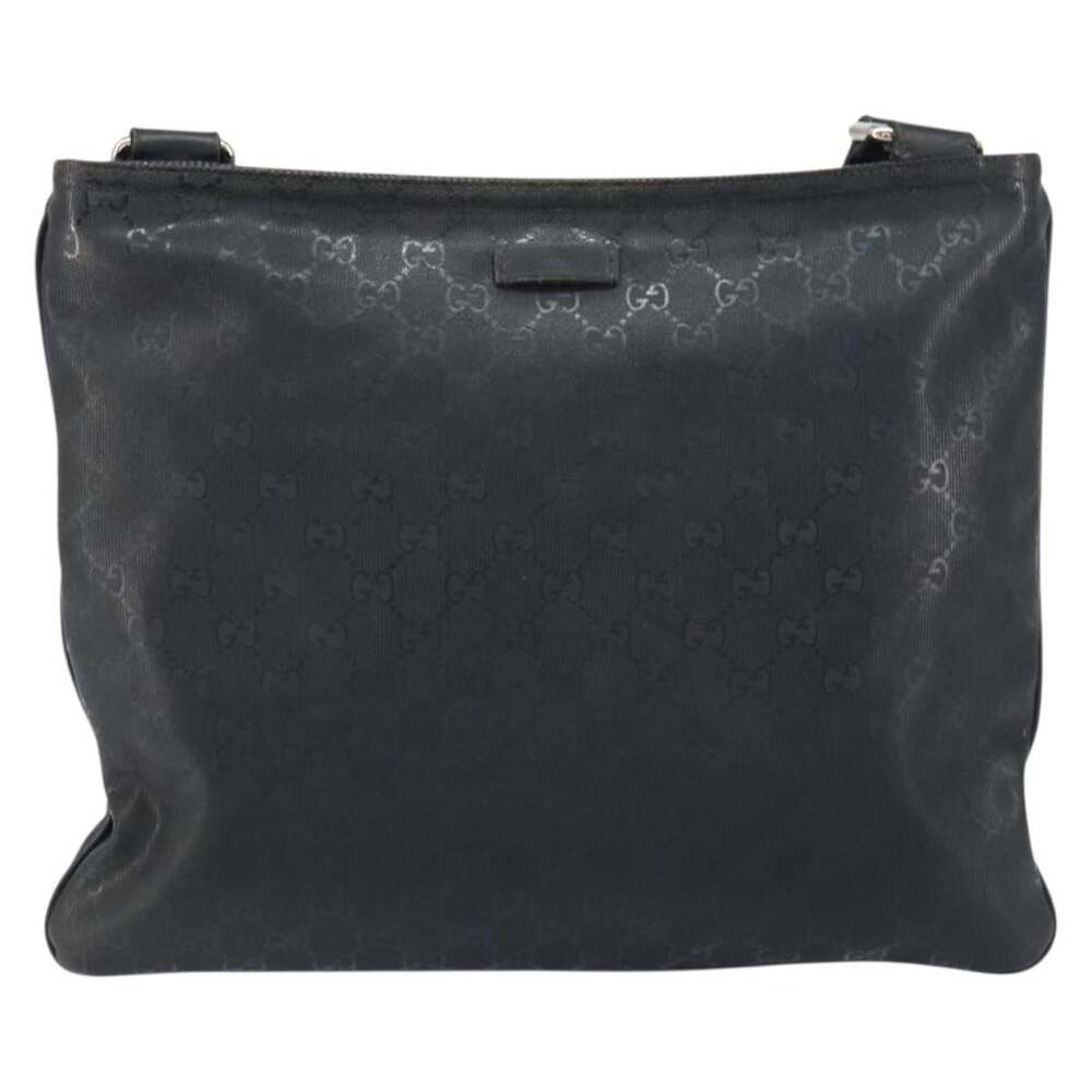 Gucci GG Imprime Coated Canvas Shoulder Bag Black